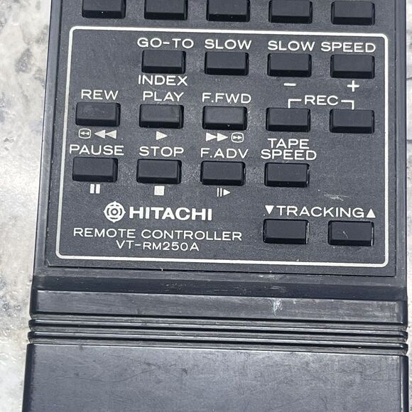 Hitachi VT-RM250A  Remote Control Cleaned UnTested. - Picture 2 of 6